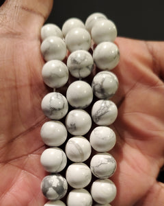 (Beads) White Howlite