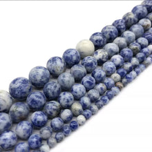 (Beads) Blue grain jasper