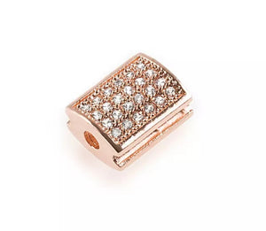 (Cubic) Micro Pave CZ rectangle spacer