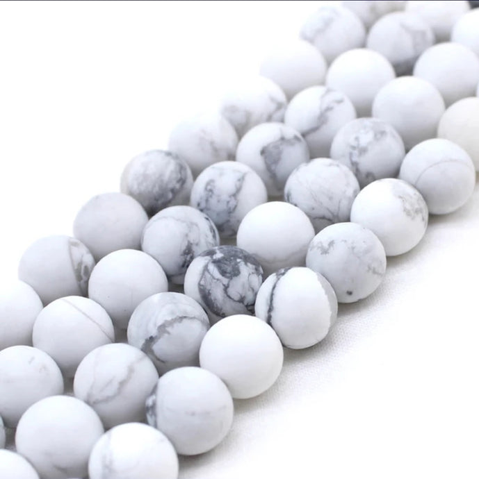 (Beads) White Howlite