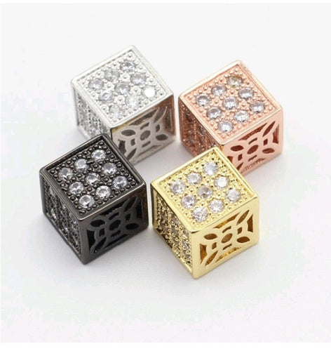 Micro Pave CZ Cube (larger)