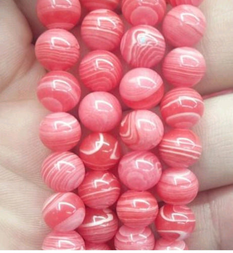 (Beads) Rhodochrosite