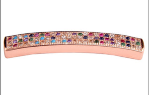 Micro Pave jeweled CZ bar