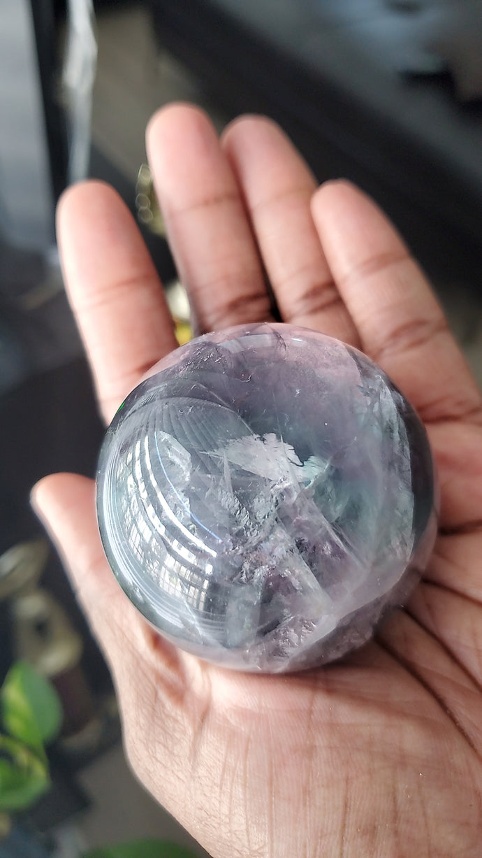 Fluorite crystal sphere